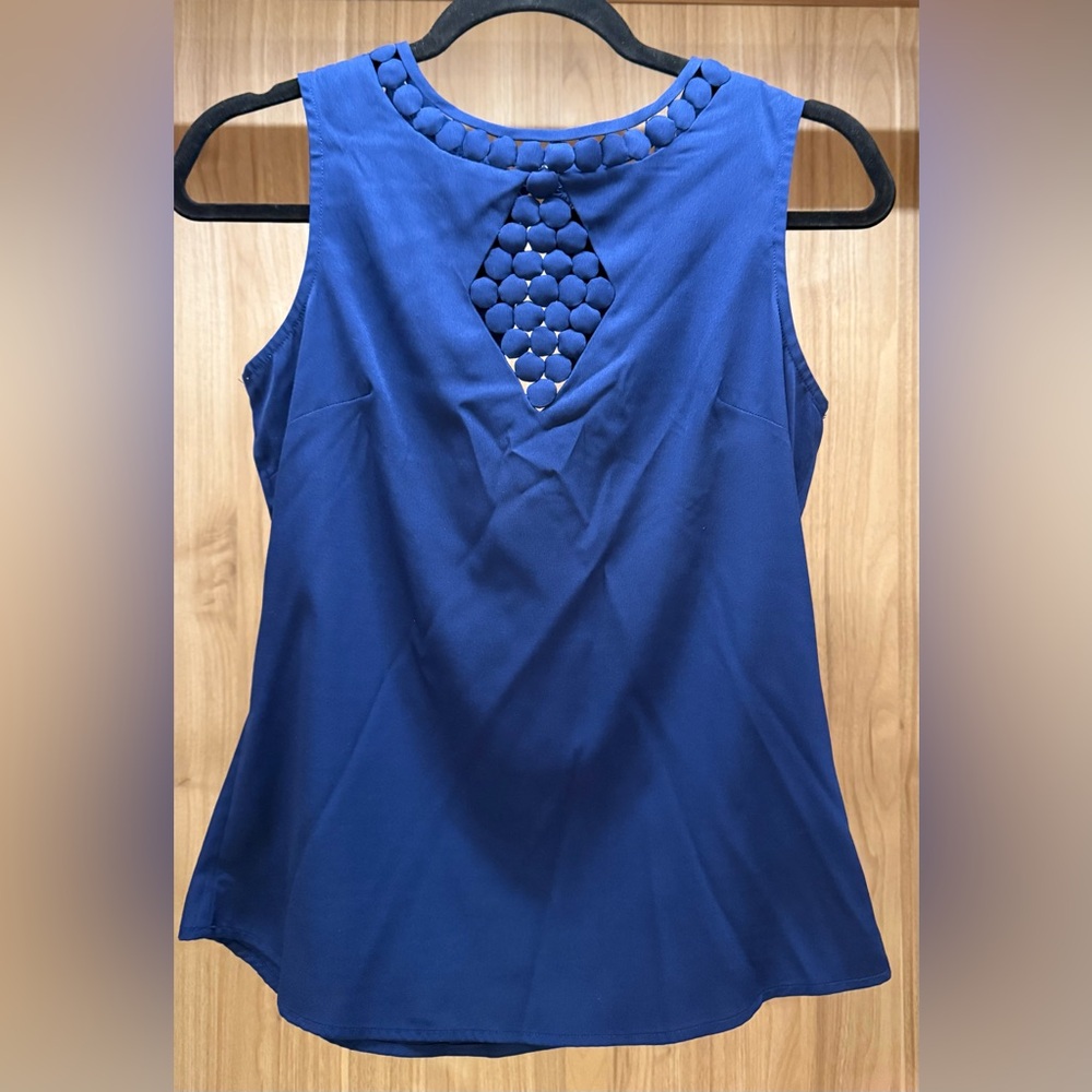 Banana Republic Royal Blue Sleeveless Blouse Tank Top
